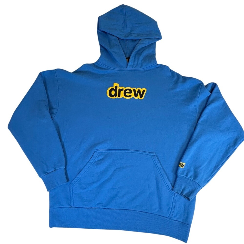 Drew House Secret Hoodie in Sky Blue Yellow‎ Logo Size Large